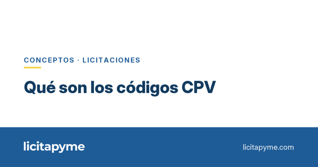 Qué son los códigos CPV y por qué te interesan | Licitapyme