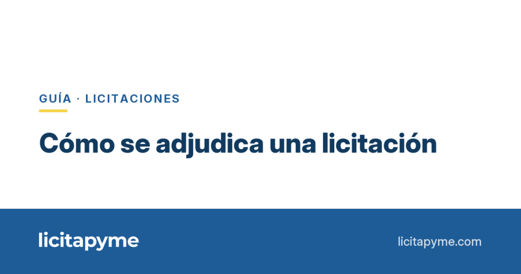 Cómo se adjudica una licitación: los criterios de adjudicación | Licitapyme