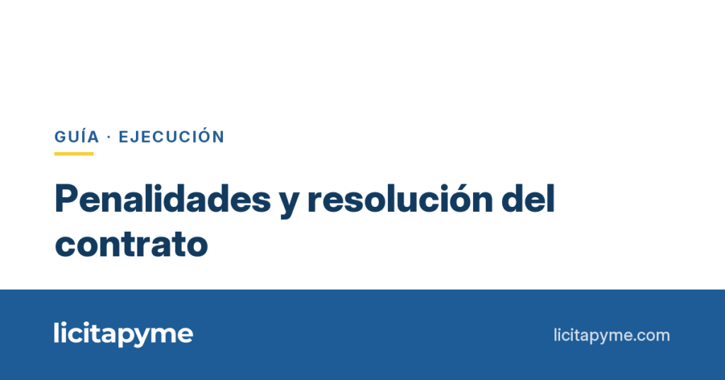 Cuando un contrato sale mal: penalidades y resolución | Licitapyme
